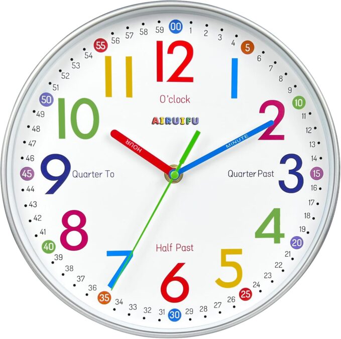 clock-children-desk-home-school